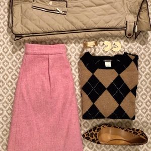 J.Crew Pink Tweed Skirt